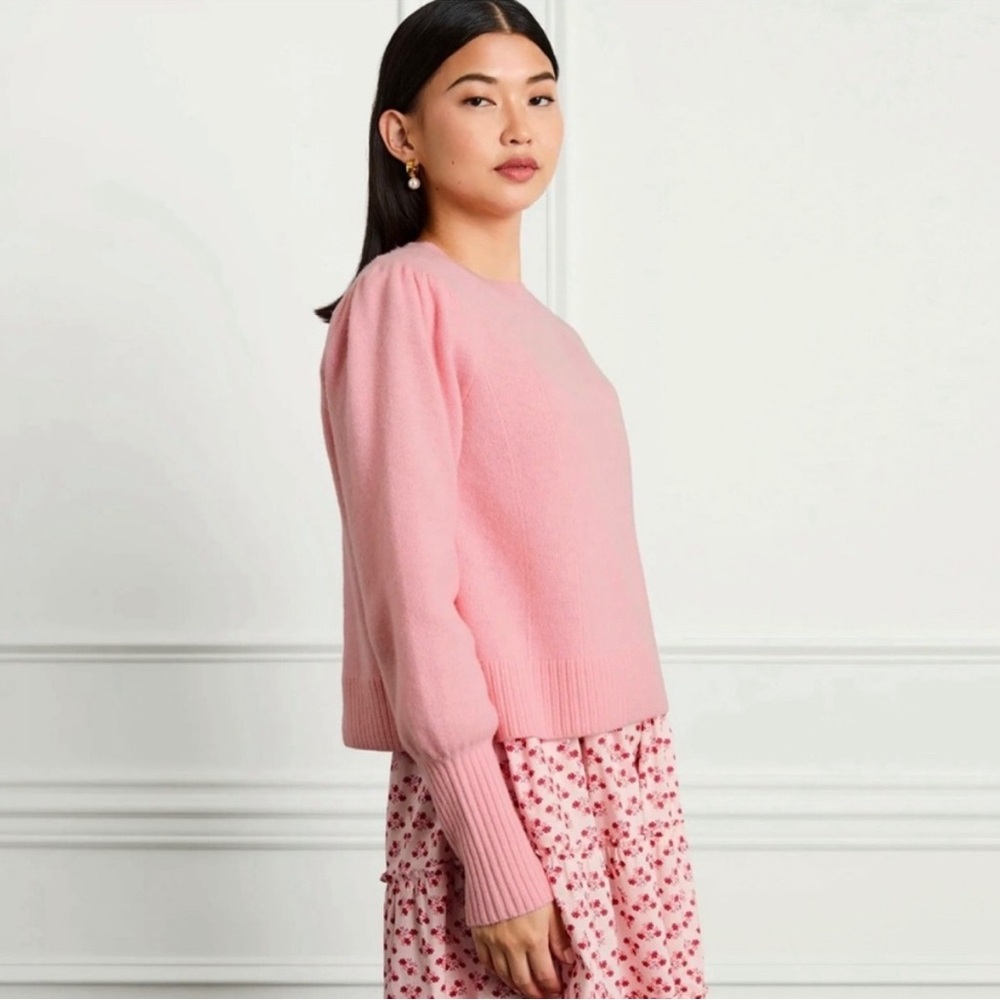 Hill House Cropped Sylvie Sweater in Candy Pink